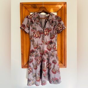 Y2K macrame basket botanical mini dress